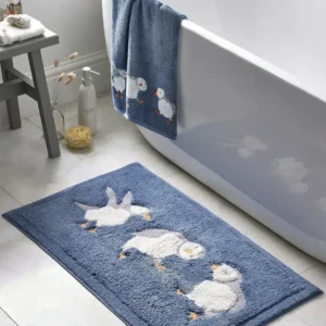 Blue Puffin 100% Cotton Bath Mat