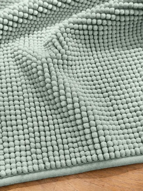 Light Sage Green Bobble Bath Mat - Image 2