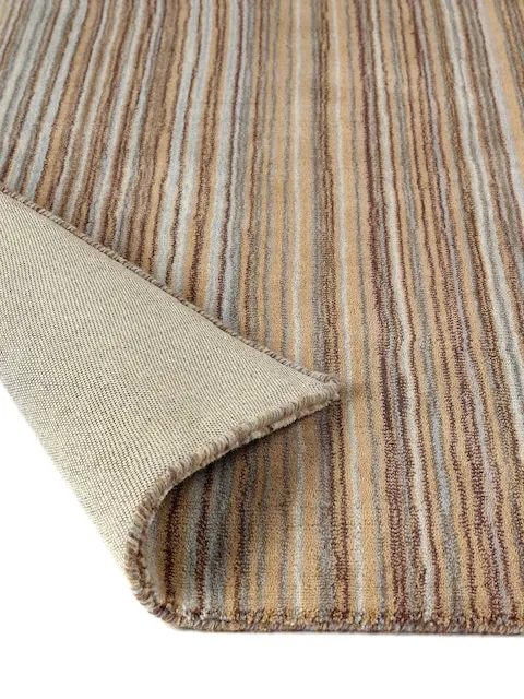 Origin Rugs Beige Fine Stripes Wool Runner - Image 3